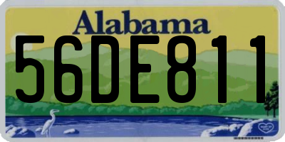 AL license plate 56DE811