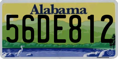 AL license plate 56DE812
