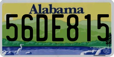 AL license plate 56DE815