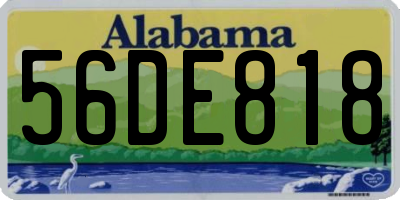AL license plate 56DE818