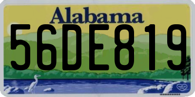 AL license plate 56DE819