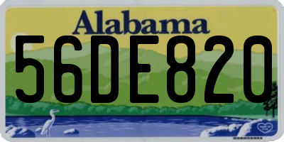 AL license plate 56DE820