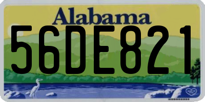AL license plate 56DE821