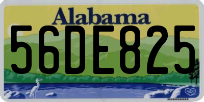 AL license plate 56DE825