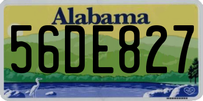 AL license plate 56DE827