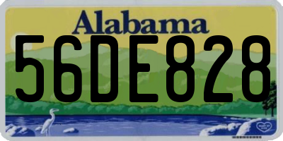 AL license plate 56DE828