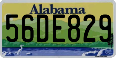 AL license plate 56DE829