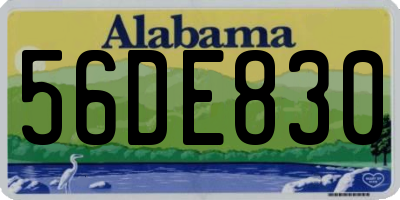 AL license plate 56DE830