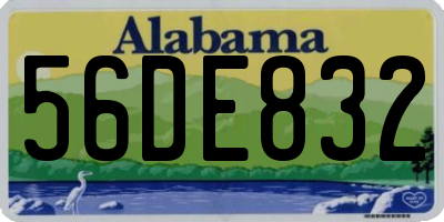 AL license plate 56DE832