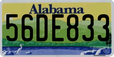 AL license plate 56DE833