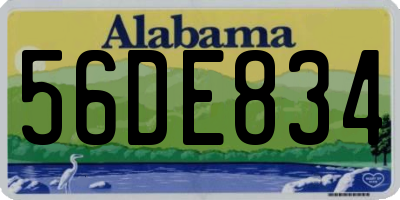 AL license plate 56DE834