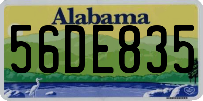 AL license plate 56DE835