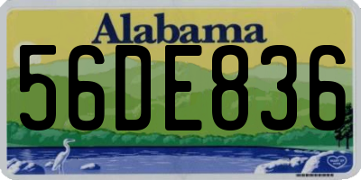 AL license plate 56DE836