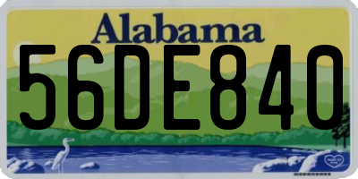 AL license plate 56DE840