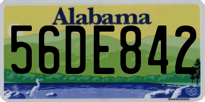 AL license plate 56DE842