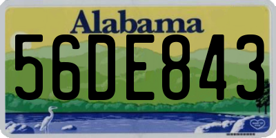 AL license plate 56DE843