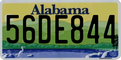 AL license plate 56DE844