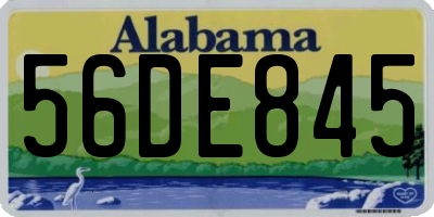 AL license plate 56DE845