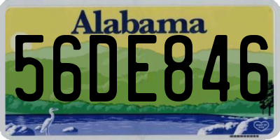 AL license plate 56DE846