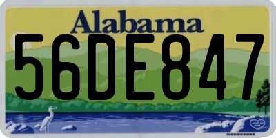 AL license plate 56DE847