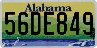 AL license plate 56DE849