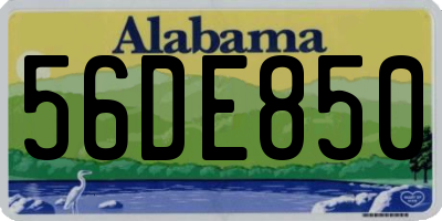 AL license plate 56DE850