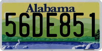 AL license plate 56DE851