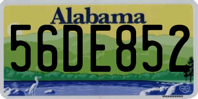 AL license plate 56DE852