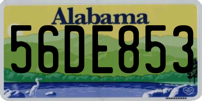 AL license plate 56DE853