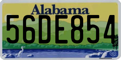 AL license plate 56DE854
