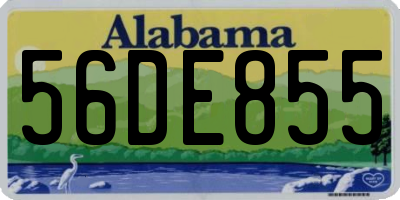 AL license plate 56DE855