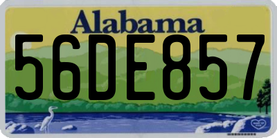 AL license plate 56DE857