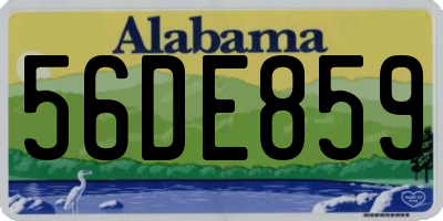 AL license plate 56DE859
