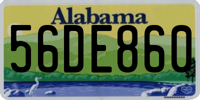 AL license plate 56DE860