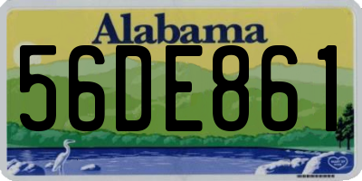 AL license plate 56DE861