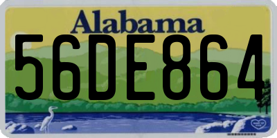 AL license plate 56DE864