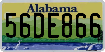 AL license plate 56DE866