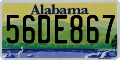 AL license plate 56DE867