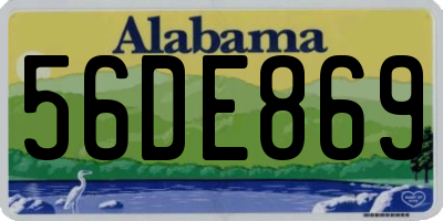 AL license plate 56DE869