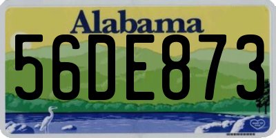 AL license plate 56DE873