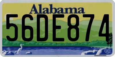 AL license plate 56DE874