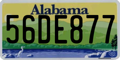 AL license plate 56DE877