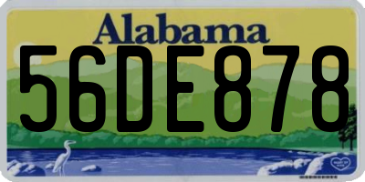 AL license plate 56DE878