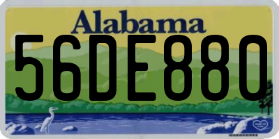 AL license plate 56DE880