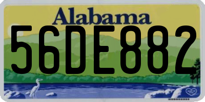AL license plate 56DE882