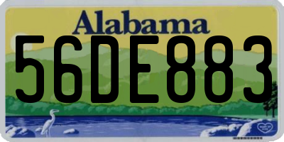 AL license plate 56DE883