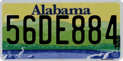 AL license plate 56DE884