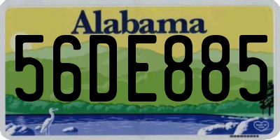 AL license plate 56DE885