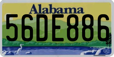 AL license plate 56DE886