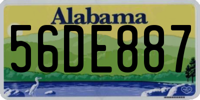 AL license plate 56DE887